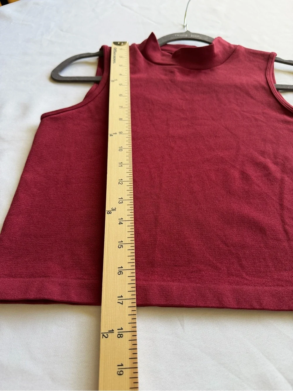 NWT Girls No Boundaries Sleeveless Mock Neck Crop Top In “Wine Punch” Sz 16/18